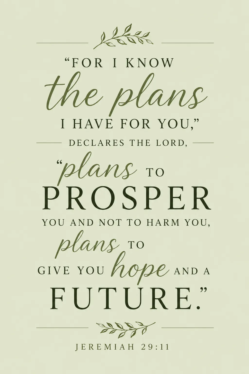 Jeremiah 29:11