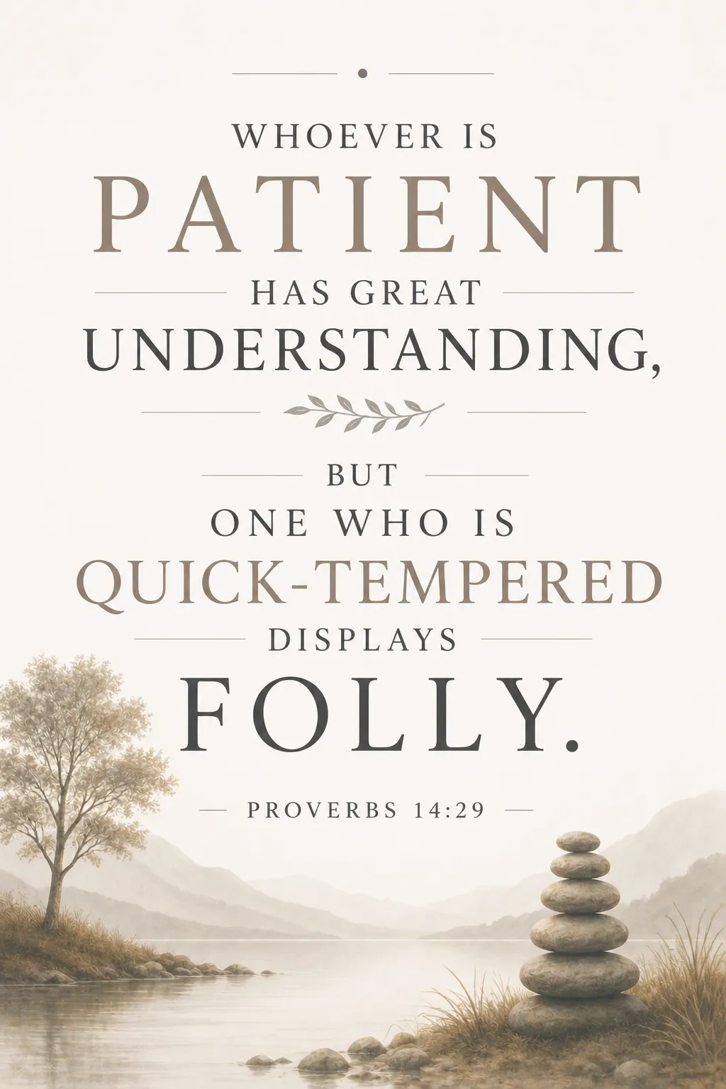 Proverbs 14:29